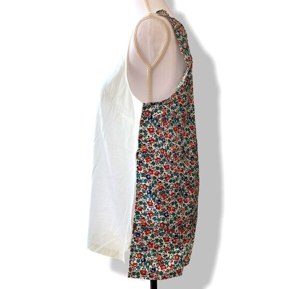 🆑3/$20 J.Crew | Floral Split Linen Tank Top - Picture 1 of 6